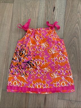 Hanna Andersson Pink and Orange Floral Tank Dress
